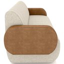 Ver imagem 5 de Sofá 3 Lugares Sala Living Orgânico 188cm Fávara K01 Couríssimo Whisky Linho Champanhe - Lyam
