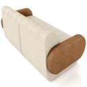 Ver imagem 6 de Sofá 3 Lugares Sala Living Orgânico 188cm Fávara K01 Couríssimo Whisky Linho Champanhe - Lyam