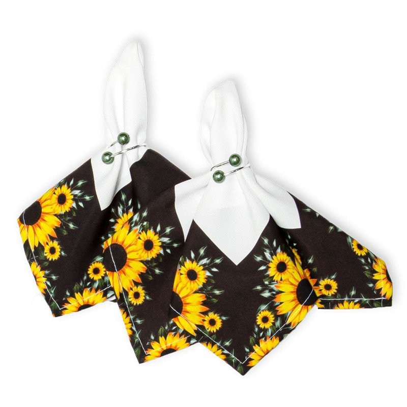 Mesa Posta e Sousplat Redondo Kit 12 Girassol Amarelo Tecido Exclusivo - 3