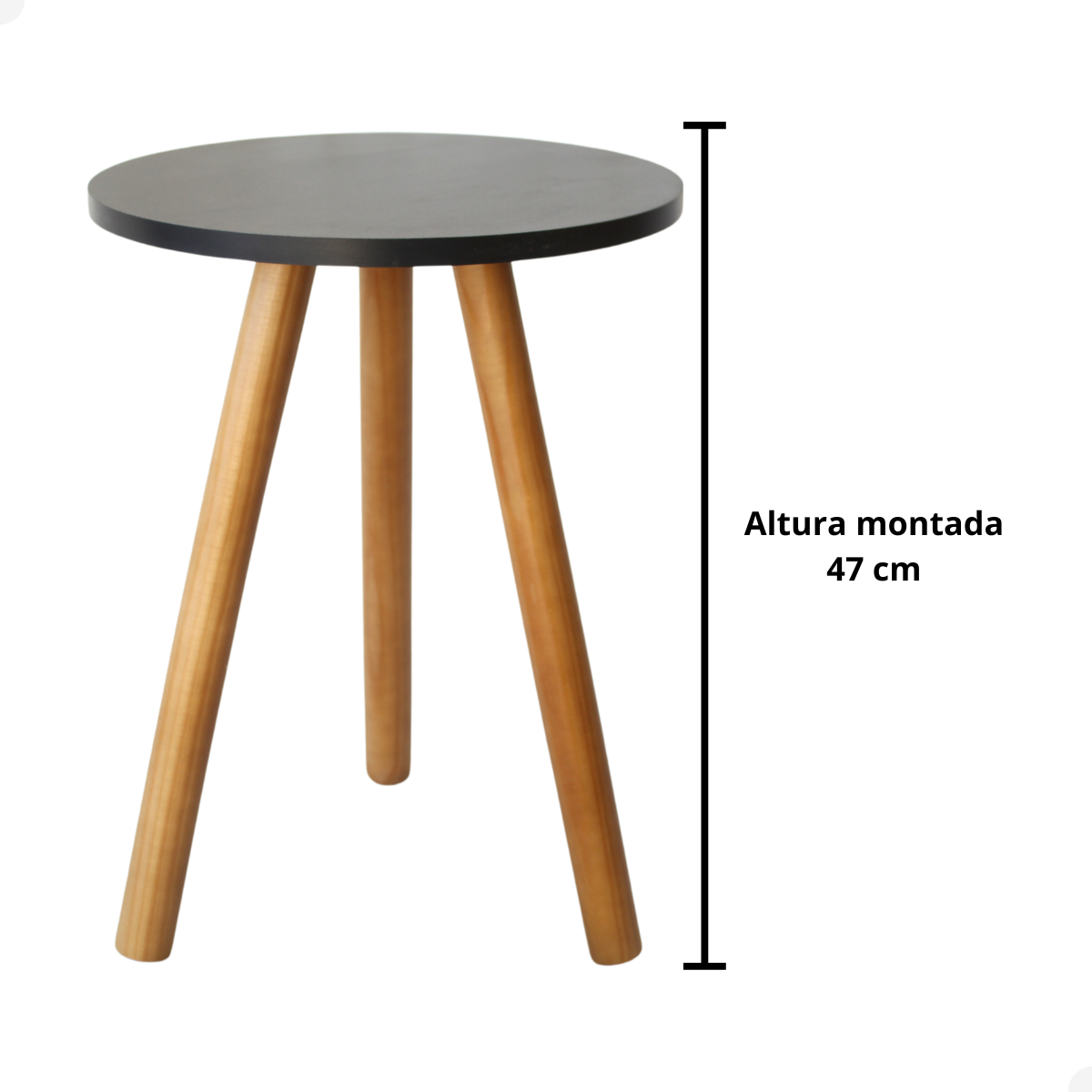 Mesinha de Canto Pé Palito Apoio de Sofa Pé Palito de Madeira Decoração Sala - 4