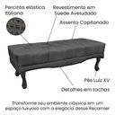 Ver imagem 6 de Kit Cabeceira e Calçadeira Recamier King 1,95m Vicenza Suede Cinza - Pallazio