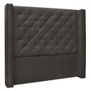 Ver imagem 3 de Kit Cabeceira e Calçadeira Recamier King 1,95m Vicenza Suede Cinza - Pallazio