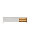 Ver imagem 2 de Rack para TV até 75 Polegadas com MDF 216,8cm 2 Portas de Correr Metal A e Led Amalfi Branco Off White/Freijó