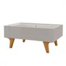 Mesa de Centro Sena 1 Gaveta com Espelho Off White - Móveis Bechara - 2