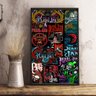 Quadro Pearl Jam Discos Capas De Cds Logo Banda Rock A4 - 1