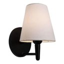 Ver imagem 1 de Arandela Cone Md-2004 Base Preto Cúpula em Tecido 14-14x07cm Branco - Bivolt