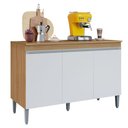 Ver imagem 1 de Balcão de Pia para Cozinha 120 Cm 3 Portas Kadu Amêndoa/branco