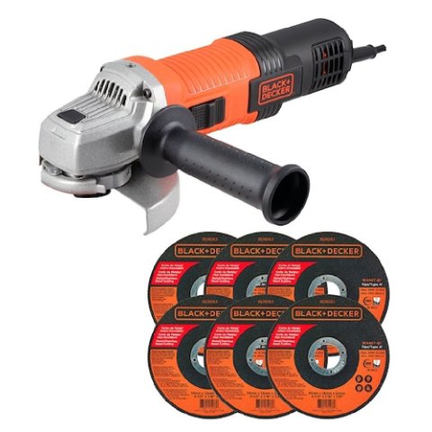 Esmerilhadeira Angular 4-1/2" 920 Watts 110 Volts com 6 Discos - G720x6dbr - Black Decker Black & de