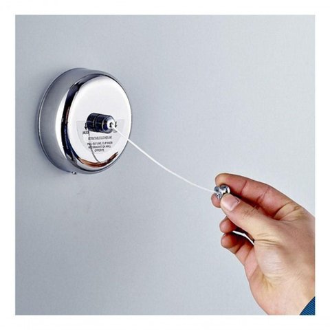 Varal Parede Pratico Retrátil 187,5 Cm Inox Ajustável Aço