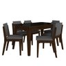 Mesa 1,36 com 6 Cadeiras Libéria Imbuia/preto/cinza - M. Arapongas Imbuia/preto/suede Cinza - 1