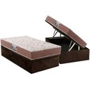 Ver imagem 1 de Conjunto Box Baú Solteiro Colchão Espuma Herval Compact Ag 65 - Durabilli Bordado Double Side +