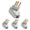 Kit 4 Plug Pino Macho Prensa Cabo Gigante Tomada 10a 250v Ilumi Cor:branco - 2