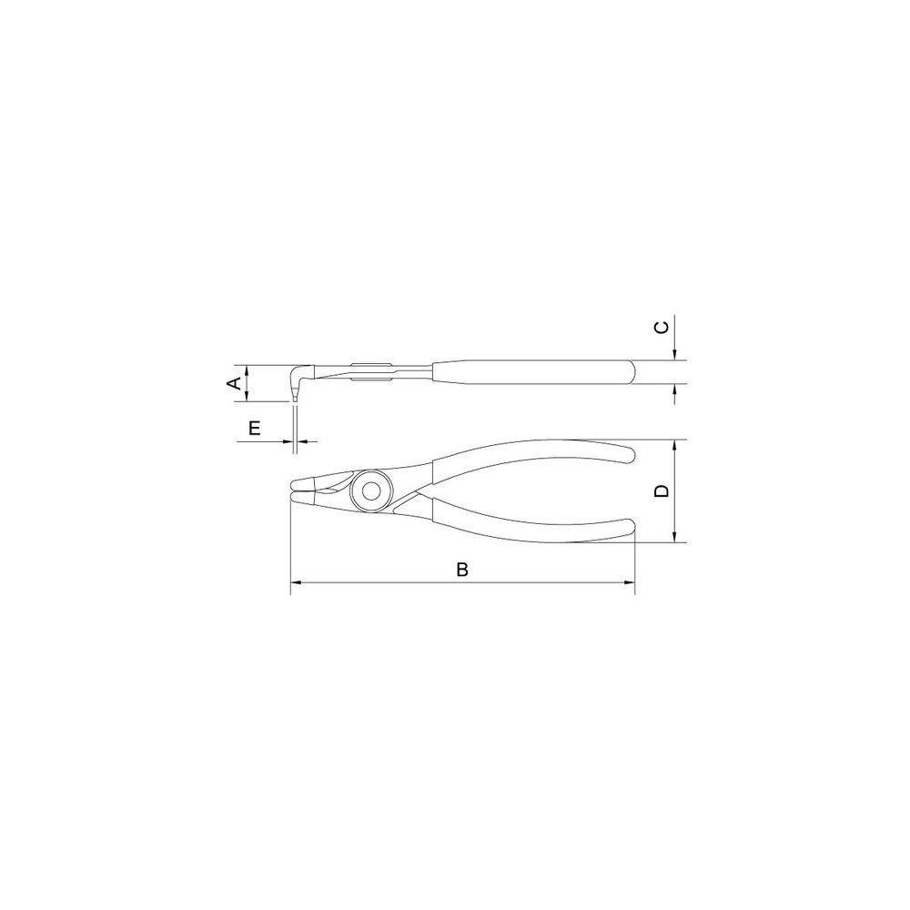 Alicate para Aneis Interno Curvo 9" Tramontina Pro - 2