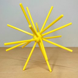 Ouriço Decorativo G - 20 Cm Altura - Estatueta - Decoração -Toque 3D: Amarelo - 2