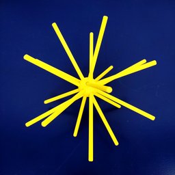 Ouriço Decorativo G - 20 Cm Altura - Estatueta - Decoração -Toque 3D: Amarelo - 3