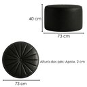 Ver imagem 3 de Puff Decorativo Eron 73x73 cm Pes Fixos Courino Tcs 724 Moll