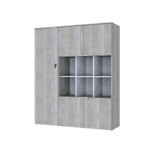 Armário Alto com Nichos e 05 Portas 161,5x135x42cm Wlan135 Snow - Branco
