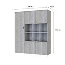 Ver imagem 5 de Armário Alto com Nichos e 05 Portas 161,5x135x42cm Wlan135 Snow - Branco