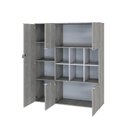 Ver imagem 4 de Armário Alto com Nichos e 05 Portas 161,5x135x42cm Wlan135 Snow - Branco