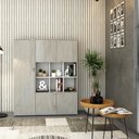 Ver imagem 3 de Armário Alto com Nichos e 05 Portas 161,5x135x42cm Wlan135 Snow - Branco