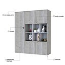 Ver imagem 6 de Armário Alto com Nichos e 05 Portas 161,5x135x42cm Wlan135 Snow - Branco