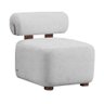 Poltrona Livi Tecido Bouclê Prata - Vallisa Decor - 1