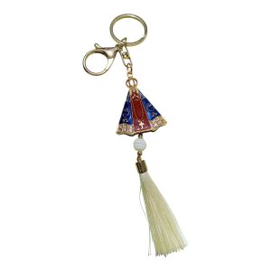 Chaveiro Religioso Nossa Senhora Aparecida Franja Amarela