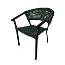 Ver imagem 1 de Cadeira Sofia Corda Náutica Base em Alumínio Premium Preto/verde Musgo