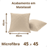 Kit 04 Capas de Almofadas Cor Bege 45x45cm Tecido Fofinho e Macio com Zíper - 4