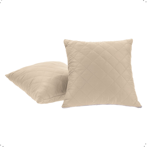 Kit 04 Capas de Almofadas Cor Bege 45x45cm Tecido Fofinho e Macio com Zíper