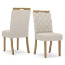 Ver imagem 5 de Mesa de Jantar Lins 160cm Canto Arredondado com Vidro Ambiente Nature Off White com 6 Cadeiras Bella