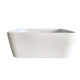 Cuba de Apoio Branca Quadrada Mini 29x29cm Banheiro Lavabo - 5