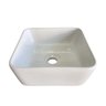 Cuba de Apoio Branca Quadrada Mini 29x29cm Banheiro Lavabo - 1
