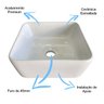 Cuba de Apoio Branca Quadrada Mini 29x29cm Banheiro Lavabo - 3