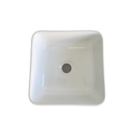 Cuba de Apoio Branca Quadrada Mini 29x29cm Banheiro Lavabo - 4