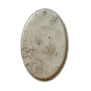 Bandeja Luce Oval Mármore Ice Armani Bruto 30x20cm