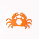 Ver imagem 3 de 6 Argolas Para Guardanapo Caranguejo / Mesa Posta Praia, Mar:Laranja