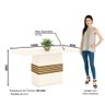 Conjunto Sala de Jantar Mesa 160cm 6 Cadeiras Melinda Casa 812 Nature Off White e Linho - 11