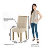 Conjunto Sala de Jantar Mesa 160cm 6 Cadeiras Melinda Casa 812 Nature Off White e Linho - 12