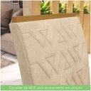 Ver imagem 3 de Conjunto Sala de Jantar Mesa 160cm 6 Cadeiras Melinda Casa 812 Nature Off White e Linho