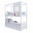Ver imagem 2 de Treliche Infantil Casinha Reta Madeira Maciça Branco Megamobilia