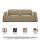Ver imagem 6 de Kit 02 Poltronas e 01 Sofá Bloom 180cm 02 Lugares com Pés de Madeira Bouclê Bege - Desk Design