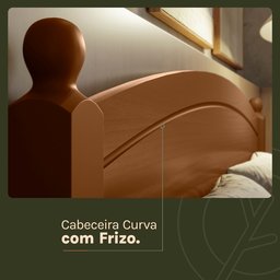 Cama Casal de Madeira com Cama Auxiliar Solteiro Merk - 2