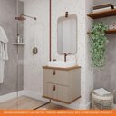 Ver imagem 5 de Gabinete para Banheiro 60cm 100% Mdf 1 Gaveta 1 Porta Basculante Milano Mgm Móveis Cappuccino/