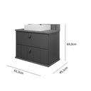 Ver imagem 3 de Gabinete para Banheiro 60cm 100% Mdf 1 Gaveta 1 Porta Basculante Milano Mgm Móveis Cappuccino/