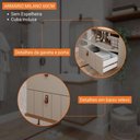 Ver imagem 4 de Gabinete para Banheiro 60cm 100% Mdf 1 Gaveta 1 Porta Basculante Milano Mgm Móveis Cappuccino/