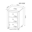 Ver imagem 2 de Gaveteiro Para Escritório Home Office Me4108 Mdp Amendoa