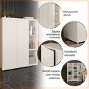 Ver imagem 3 de Conjunto Sala de Jantar 2 Peças Armário Alto e Buffet Balcão Oslo