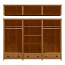 Ver imagem 3 de Guarda Roupa 12 Portas 3 Gavetas Freijó Topázio - Fn