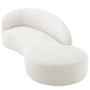 Ver mais imagens de Divã Recamier Orgânico França 180cm Lado Direito Bouclé Branco - Amarena Moveis